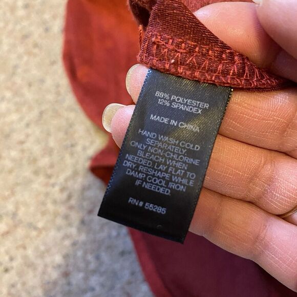 Y2K Express Red Sleeveless Faux Suede Dress Boho Fringe Detail Sz Small Western - Picture 5 of 7